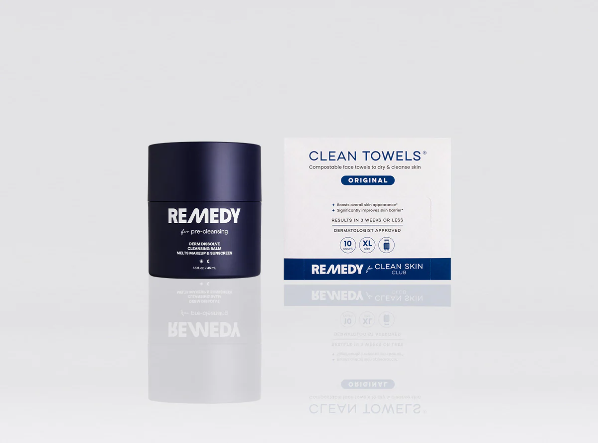 REMEDY for pre-cleansing - Derm dissolve cleansing balm and FREE Hygienic CleanSkinClub Towels