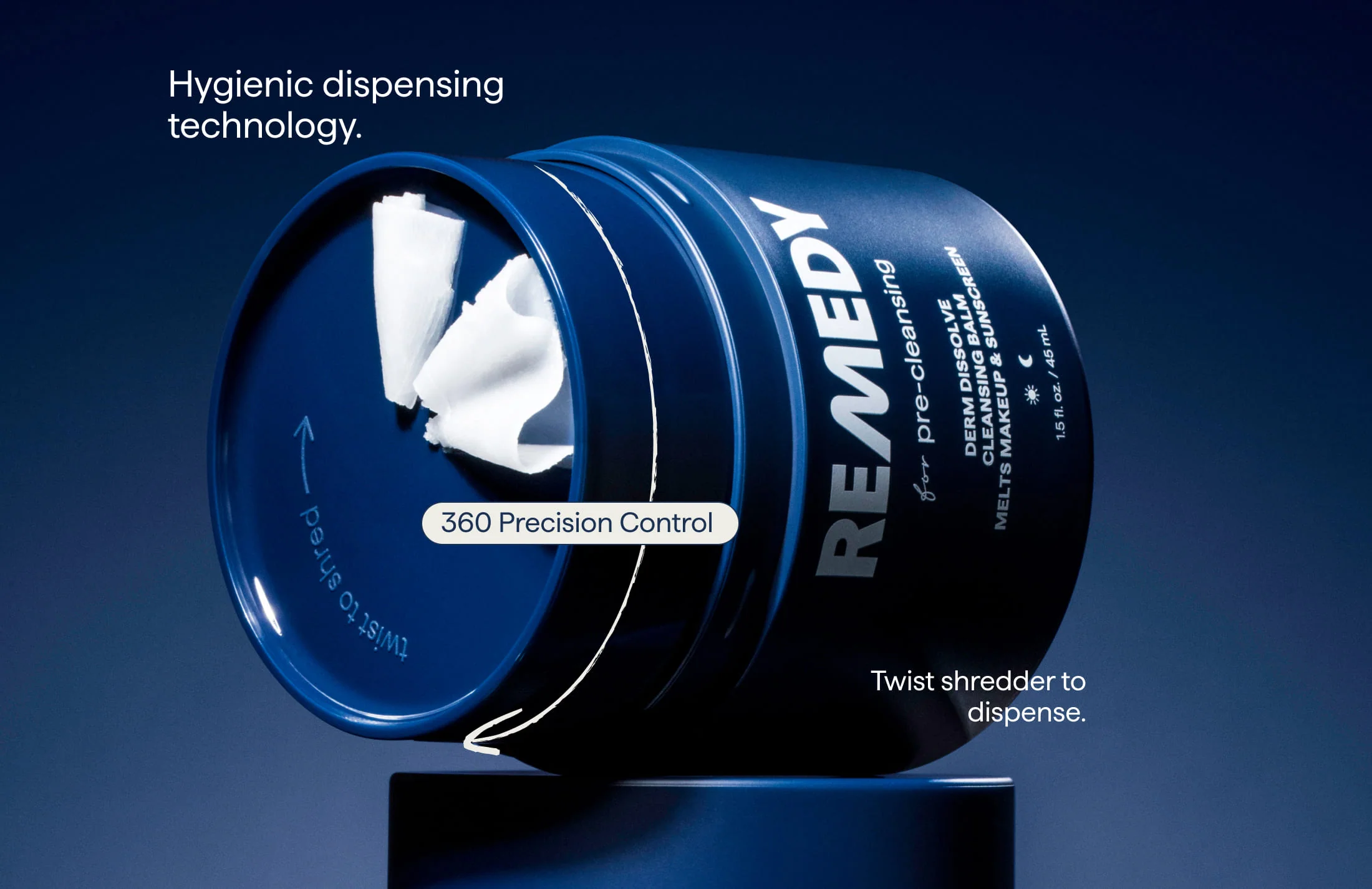 REMEDY for pre-cleansing - Derm dissolve cleansing balm and FREE Hygienic CleanSkinClub Towels - Image 2